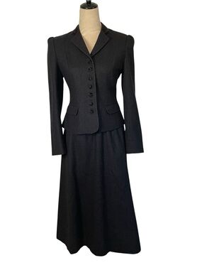 Vintage 1980s J. Gallery 2-Piece Wool Blend Skirt Suit Set — Made in Korea